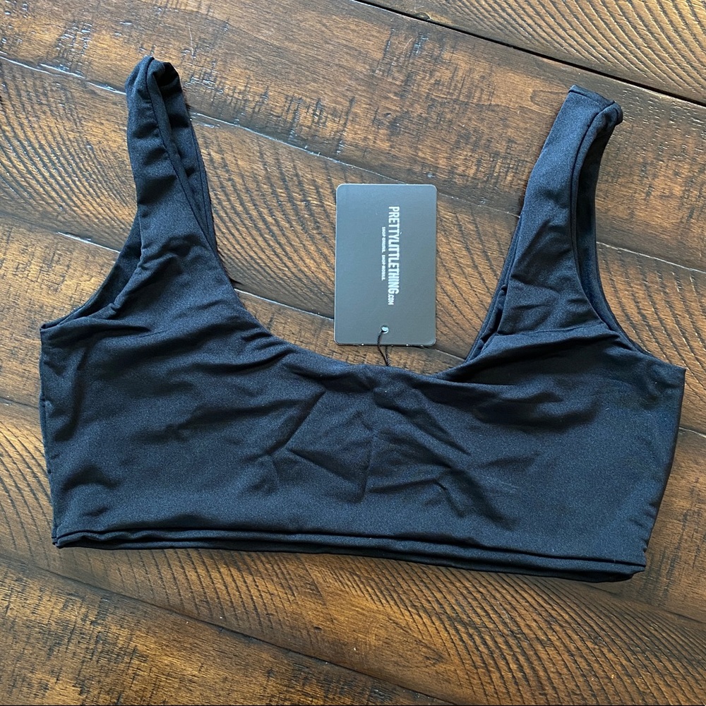 Black bikini top - square neck bralette - PLT